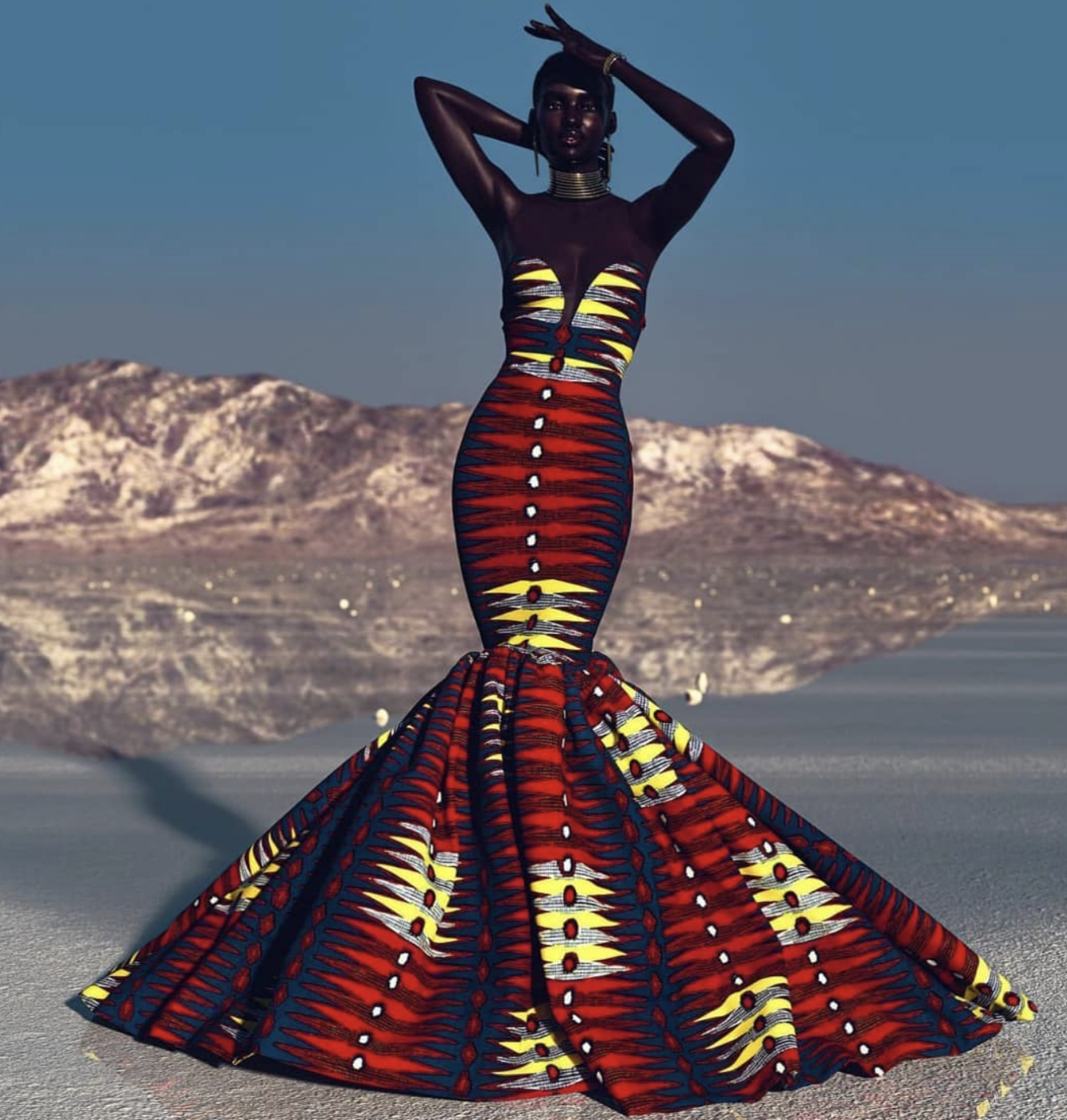 digital collection — wax-print gown