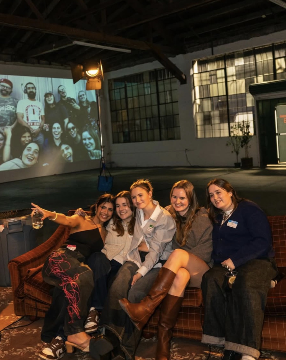the screening, group photo mid-crowd shot