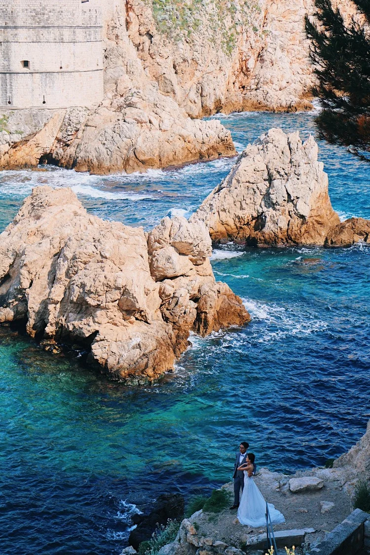 A wedding on the rocks, Dubrovnik