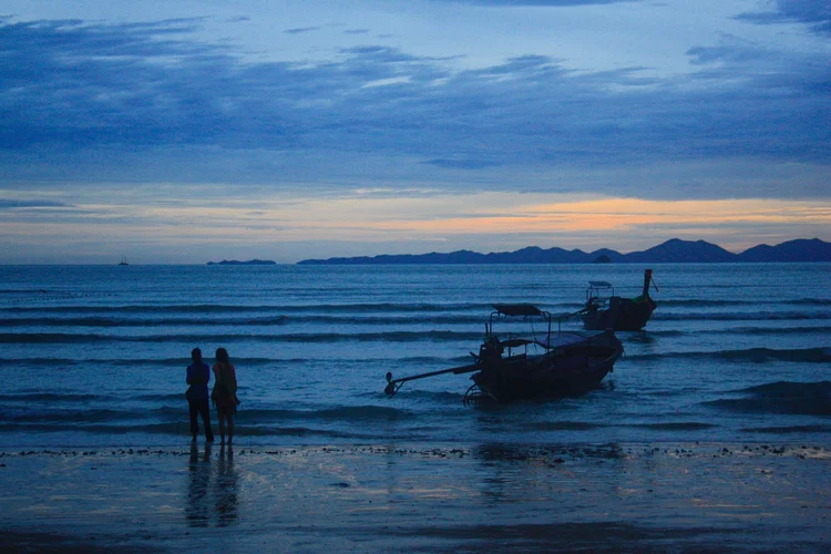 Longtails at blue hour, Krabi